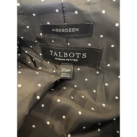 Talbots Shetland Aberdeen Blazer Tattersall Plaid Houndstooth Plus Size 20 P - Picture 8 of 11
